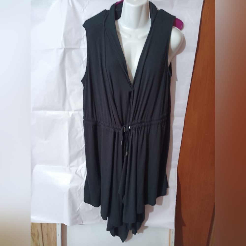 Cato Sexy Black Sleeveless Long Vest
